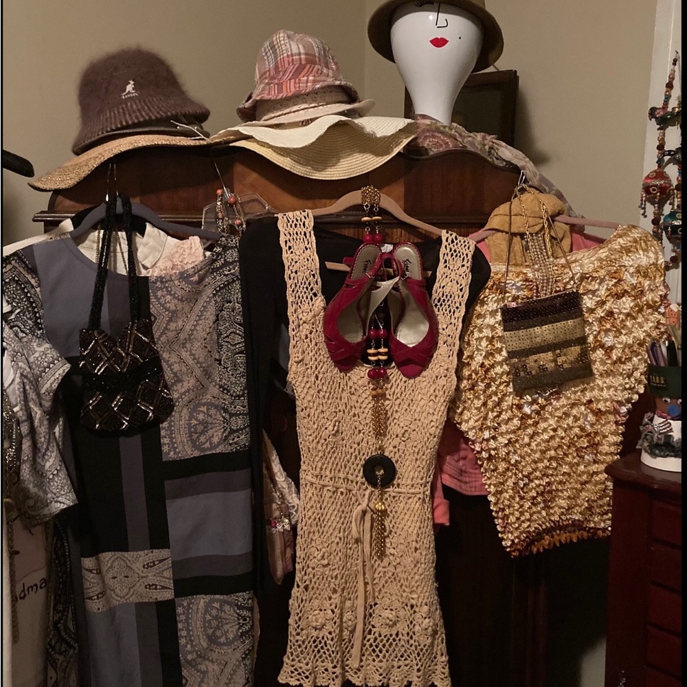 Options…. Dresses, Hats, Bling~Bags, Jewelry